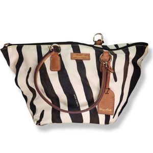 Large zebra animal print Dooney & Bourke Purse handbag